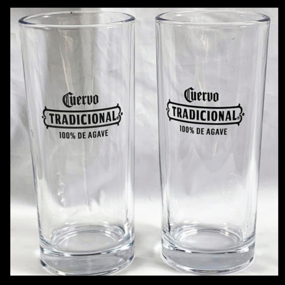 2 JOSE CUERVO Tradicional Tequila Tall Highball Glasses 10 oz